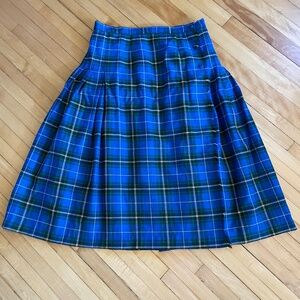 BONDA Vintage Nova Scotia Tartan Plaid Kilt Skirt Virgin Wool Preppy Academia